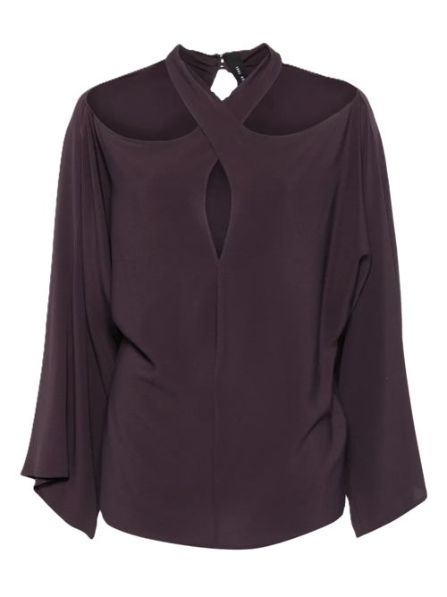 Federica TosiBlusa con scollo incrociato viola FEDERICA TOSI | 3110330418